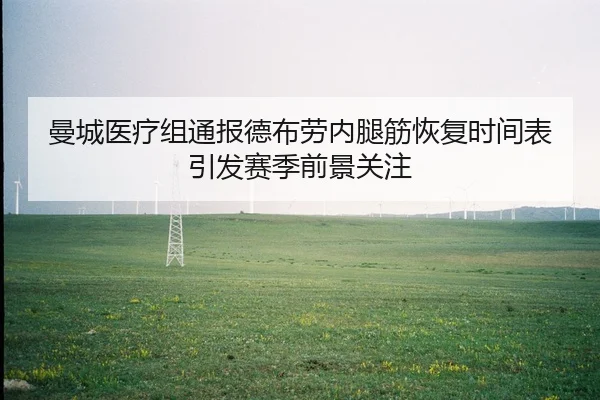 曼城医疗组通报德布劳内腿筋恢复时间表引发赛季前景关注